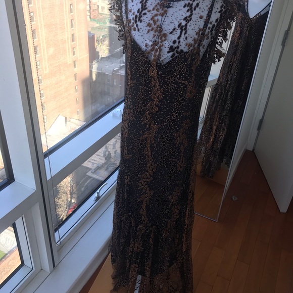 NWT Opening Ceremony Enamel Glitter Maxi Dress - Picture 3 of 8
